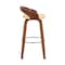 Armen Living Sonia 30" Bar Height Swivel Cream Faux Leather and Walnut Wood Bar Stool LCSOBACRWA30 - alternate 6